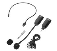Microfono Wireless Headset 2.4g Nero, per Insegnanti | Trasmissione Wireless, Batteria Ricaricabile a Lunga Durata, Design Leggero con Archetto Auricolare