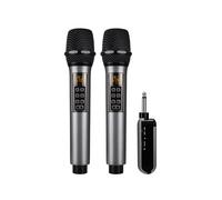 Microfono wireless in confezione da 2 / Riverbero Bluetooth con cavo porta Android Black