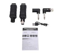 Microfono Wireless Kit Ricaricabile, Mixer Ricaricabile Doppio Canale con Ricevitore Trasmettitore USB per Chitarra Elettrica e Studio Canto