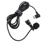 Microfono Wireless Lavalier, Clip di Bavaglio Professionale su Microfoni a Lavano Lavalier di Tipo C USB, Clip on Lapel Mic per Registrazione Video, Vlog, Podcast