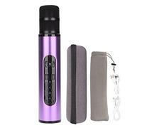 Microfono Wireless, Microfono Portatile Bluetooth Portatile Q6 Microfono Wireless per Karaoke per Auto da Festa KTV All'aperto(Viola)