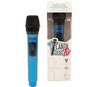 Microfono Wireless per Canta Tu Karaoke PRO Colore Blu Perfetto per i Duetti