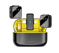 Microfono Wireless per iPhone/Android/Laptop, Microfono Lavalier con custodia di ricarica, Plug and Play, Microfono Professionale con Riduzione del Rumore per Youtube, TikTok, Vlog Registrazione Video