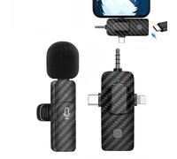 Microfono wireless per iPhone/iOS/Android, microfono lavalier wireless per cellulare portatile fotocamera, microfono per Facebook, Youtube, Twitter, TIK Tok Video e streaming live