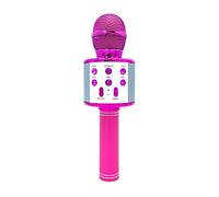 Microfono wireless per registrazione di canto con luci LED colorate Microfoni BT portatili per bambini Microfono karaoke Home KTV Player per feste a casa 5 suoni variabili