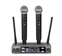 Microfono wireless professionale Depusheng X2 con doppio ricevitore wireless portatile, adatto per spettacoli KTV in famiglia K Song Microfono wireless professionale Depusheng X2 con doppio ricevitore