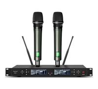 MICROFONO WIRELESS PROFESSIONALE DR666 PER KARAOKE - DOPPIO MICROFONO SENZA FILI