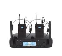 Microfono Wireless Professionale GLXD4 con Cuffia A Doppio Canale per L'Insegnamento In Chiesa e Sul Palco, Spina UE
