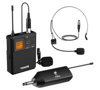 Microfono Wireless UHF con Microfono archetto/Lavalier Microphone Lapel Mic e