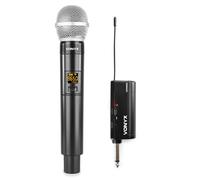 VONYX WM55 Microfono a Batteria Plug-and-Play UHF Wireless - con ricevitore Plug-in, 10 canali, Distanza da 30 a 50 m, Ideale per i servizi audio e sul palco