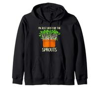Microgreens Germogli Giardiniere Proprio Qui Giardino Umorismo Atmosfera Felpa con Cappuccio