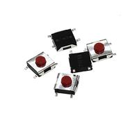 Microinterruttore 100PCS 6 * 6 * 3.1 mm SMD Interruttore 4 pin Touch Micro interruttore Interruttori a pulsante Rosso SMD Tact Switch 6x6x3.1mm