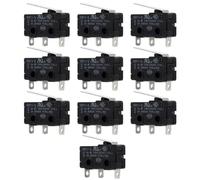 Microinterruttore 10a Medio in Plastica Nero 10 Pezzi