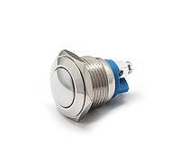 Microinterruttore 16mm 19mm Ottone nichelato Attuatore con cupola a sfera Interruttore a pulsante in metallo 1NO Momentaneo 2 perni a vite 3A250VAC(16mm Domed Ball)