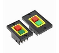 Microinterruttore 1Pcs AC 380V 2KW I/O On Off Start Stop Interruttore a pulsante 6 Terminali a vite QCS1(Color:Qcs1-da)