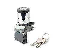 Microinterruttore 1Pcs XB4/XB5 Interruttore a pulsante Chiave autobloccante Selettore elettronico a 2 posizioni 3 posizioni con 2 chiavi(Color:Xb4 Bg33 3position)