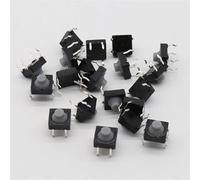 Microinterruttore a pulsante tattile silenzioso in silicone conduttivo G77 8x8x5MM 4PIN con ripristino automatico, 100 pezzi