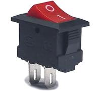 Microinterruttore Interruttore a bilanciere 10pcs KCD11 15 * 10 2Pin 3A 250V Interruttore for barche Rosso Nero Snap-in SPST ON Off Interruttore di posizione a bilanciere 15x10mm