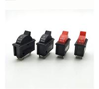Microinterruttore Interruttore a bilanciere 2PCS 10A 250V Nero Rosso Pulsante di controllo della velocità del vento Interruttore a bilanciere 3 posizioni Interruttore SPDT a 3 pin for asciugacapelli