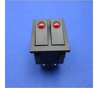 Microinterruttore Interruttore a bilanciere 2pcs Pulsante Interruttore a bilanciere Doppio interruttore elettrico for riscaldatore olio più caldo 6 pin con luce On-Off 16A 250VAC