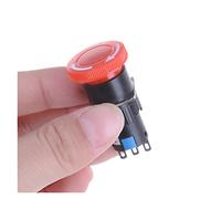 Microinterruttore Interruttore di emergenza di emergenza del fungo rosso da 16 mm E-stop 3 perni No + NC DC 30V 5A AC 250V 3A Interruttore a pulsante di arresto di emergenza interruttore a levetta
