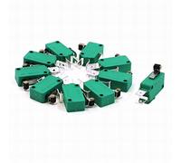 Microinterruttore Interruttori industriali AC 250V 16 Amp SPDT Microinterruttore miniaturizzato con leva a rullo a cerniera corta, interruttori verdi