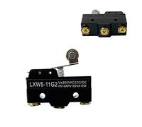Microinterruttore Interruttori industriali Leva a rullo a cerniera corta 1NO 1NC 1Com Microinterruttore 3A AC 380V DC220V 3 Terminale a vite Finecorsa Reset momentaneo Interruttori LXW5-11G2(Size:10pc