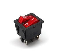 Microinterruttore Kcd4 15A 250v AC Interruttore a bilanciere bipolare a doppia banda a 2 vie Pin rosso in rame rosso Lampada 220v on Off Interruttore con 6 pin Accessori per interruttori industriali