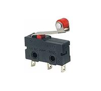Microinterruttori 5Pcs Mini micro finecorsa NO NC 3 pin Terminali PCB SPDT 5A 125V 250V 29mm Leva ad arco a rulli a spinta a scatto(Roller Lever)