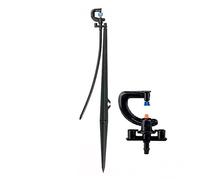 Microirrigatore completo + paletto Microirrigatore Invertito Circolare 360° per irrigazione agricola e irrigazione in giardinaggio Micro irrigatore con picchetto 40 cm, portata 2-2,5 metri