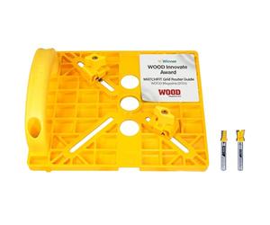 MICROJIG MatchFit Grid Routing Guide - Strumento di precisione per binari di bloccaggio a coda di rondine, installazione facile, design autosindicizzante, compatibile con router | Kit completo per