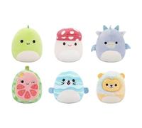 Micromallows SQMM0010-6-pack, superzachte mini-squishmallows, 6,5 cm pluche figu