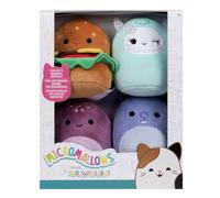 Micromallows SQMM0066-Confezione da 4 mini squishmallow super morbidi, 6,5 cm