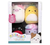 Micromallows SQMM0067-Confezione da 4 mini squishmallow super morbidi, 6,5 cm