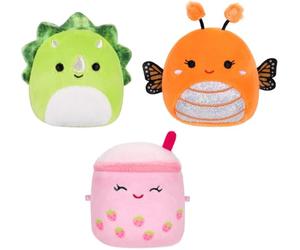 Micromallows SQMM0192-Confezione da 3 mini squishmallow super morbidi, 6,5 cm (Mony, Tristan, Victoria)
