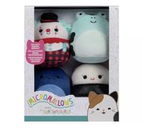Micromallows Squishmallows Original Plush - Confezione da 4 peluche - Solenn Sushi, Preeti Slug, Ukee Clown e Dear Frog