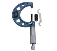 Micrometro con diametro esterno in acciaio al carbonio con scala filettata 0 75 mm, perno di arresto a cricchetto per precisione e coerenza di misurazione affidabili (25-50 mm)