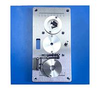 Micrometro Digitale, Piastra di inserimento della tavola del router con anelli livello e guide for boccole modello fresatrice - Kit piastra for sega da banco in alluminio(Set B)