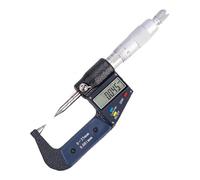Micrometro esterno digitale a doppia punta da 0-25 mm, 0,001 mm, micrometri elettronici con punta in carburo, strumenti di misura Letture facili(0-25mm 30degree)