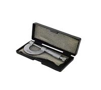 Micrometro esterno economico, finitura cromata, arresto a cricchetto, 0-25 mm