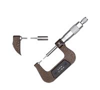 Micrometro for diametro esterno con testa piccola e asta sottile da 0-25 mm, con display digitale, for scanalature di alberi scanalati, strumenti di misurazione 0,01(0-25x1mm)