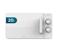 Cecotec Forno a Microonde 20L Proclean 3020 Flatbed. 700W, Design Compatto, Interno Ceramico, Modalità Scongelamento, Timer 30 Min, Tecnologia 3Dwave, Dettagli Metalizzati