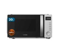 Cecotec Microonde con Grill Proclean 5105 Silver. 700W, 20L, Tecnologia 3DWave, Grill, 5 Livelli Potenza, Timer 30 Min, Scongelamento, Schermo con Orologio, Gratinature Sempre Assolutamente Perfette