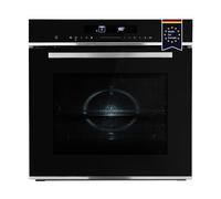 Microonde da incasso 60 cm | 72L | 2,88kW | Funzione pizza | Griglia | Circolazione dell'aria | Aria calda | EBM8018S Nero