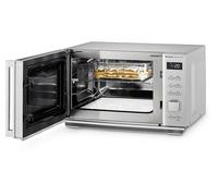 MICROONDE + GRILL CASO MG 20 Cube Ceramic, capacità 20 l, potenza microonde max 800 W, Funzione grill, Potenza grill 1000 W, 10 livelli di potenza, Argento, Bianco