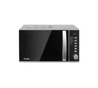H.Koenig microonde compatto 20L VIO2, piatto girevole da 24,5 cm, 6 livelli di riscaldamento, Defrost e Express, timer da 60 minuti, 700W - nero acciaio inox VIO2