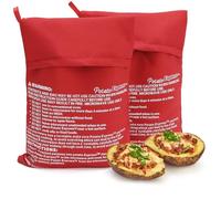 Microonde Patata Borsa, Sacchetti per Microonde per Patate, Sacco Cuoci Patate, 2PCS Riutilizzabile Microonde Sacchetto Patate Microonde Fritte per Patate Pannocchie Pane Tortillas Igname