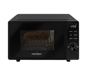 Microonde ProfiCook con grill 20L | microonde senza piatto rotante | microonde nero con timer e funzione di scongelamento | in riglia: 23 x 20cm | 1150 W | PC MWG 1278