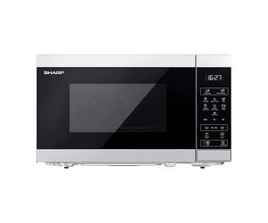 MICROONDE SHARP YC-MS02E-S, capacità 20 l, potenza microonde max 800 W, Potenza grill 1000 W, 11 livelli di potenza, Argento