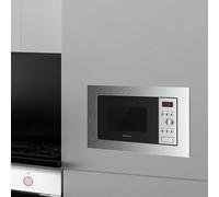 Taurus MO20IXD - Microonde digitale da incasso, capacità 20L, 800W, grill 1000W, 5 livelli di potenza, pulsante di avvio rapido, 8 menu automatici, timer fino a 35 min, acciaio inox